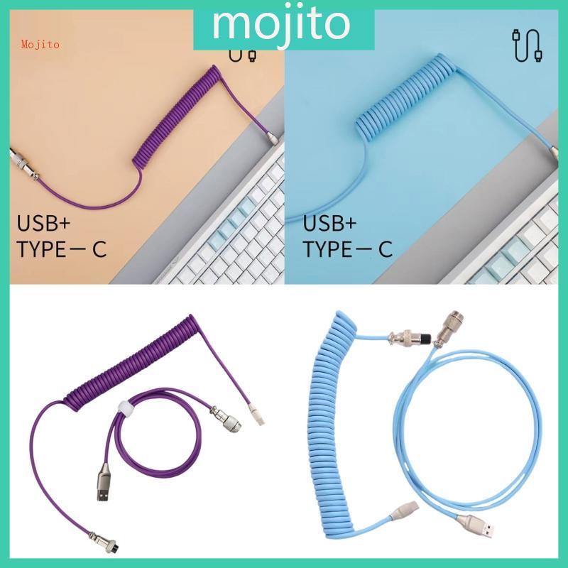 Mojito Loại C USB Cuộn Dây Bàn Phím Aviators Máy Tính Để Bàn Kết Nối Hàng Không