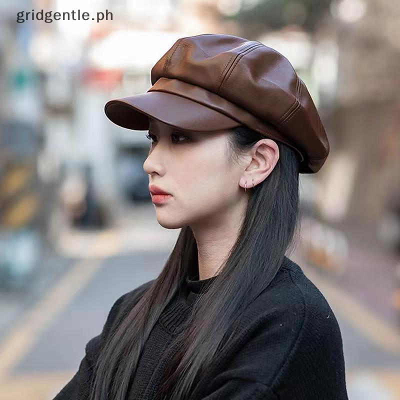 Mũ nồi thời trang nữ Mũ nồi rắn Mũ nồi da Pu Mũ nồi nghệ sĩ Pháp Mũ beanie ấm áp Mũ nữ Mũ bé gái