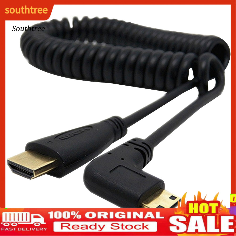 SOU _ Mini HDMI tương thích với HDMI Nam 90 độ Bộ chuyển đổi góc phải 90 độ tương thích HDMI cho máy