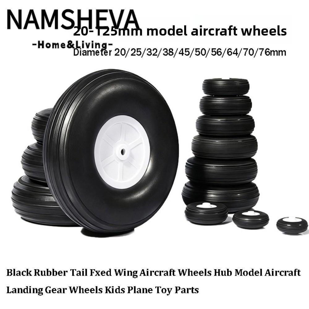 Phụ tùng đồ chơi máy bay trẻ em NAMSHEVA, 0,75 "- 5" Inch Đuôi cao su Fxed Wing Bánh xe máy bay Hub,