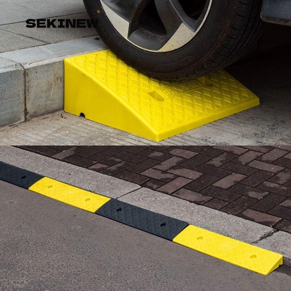 SEKINEW Bánh Xe Ô Tô Đường Lái Xe Ramps, Tốc Độ Bump Curb Ramps Lốp Curb Ramps, Bền Vàng Chống Trơn 
