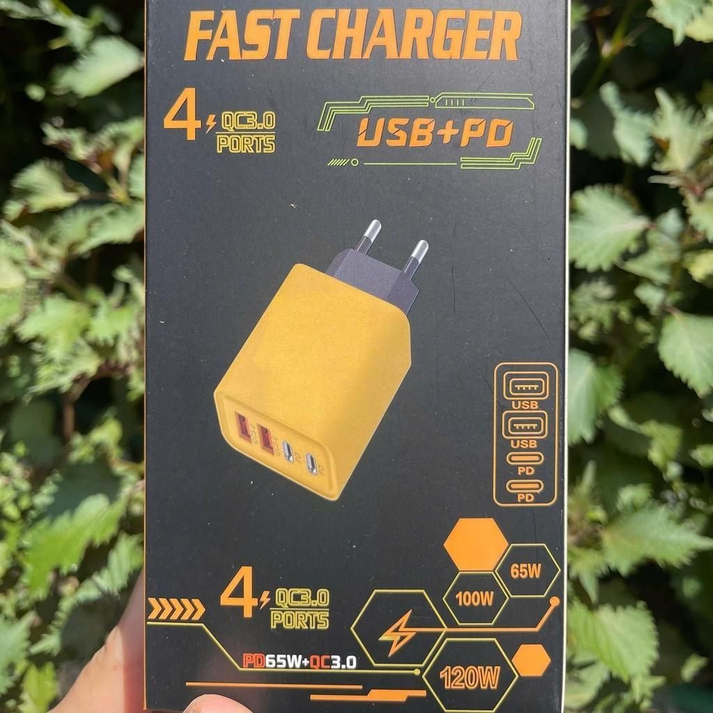 Đầu sạc 120W+Cáp sạc 4 trong 1, Cáp sạc nhanh 65W Loại C Đa chức năng, sạc nhanh 4 trong 1 manhnguye