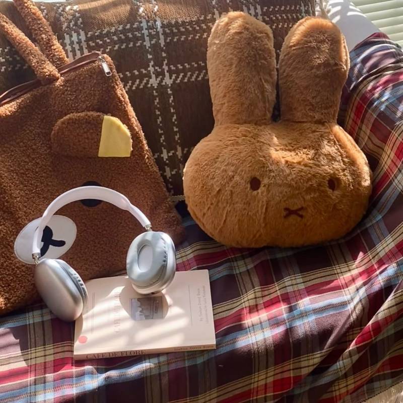 Cute Bear Doll Rabbit Plush Pillow Bed Sleeping Sofa Cushion Miffy Rabbit WurU