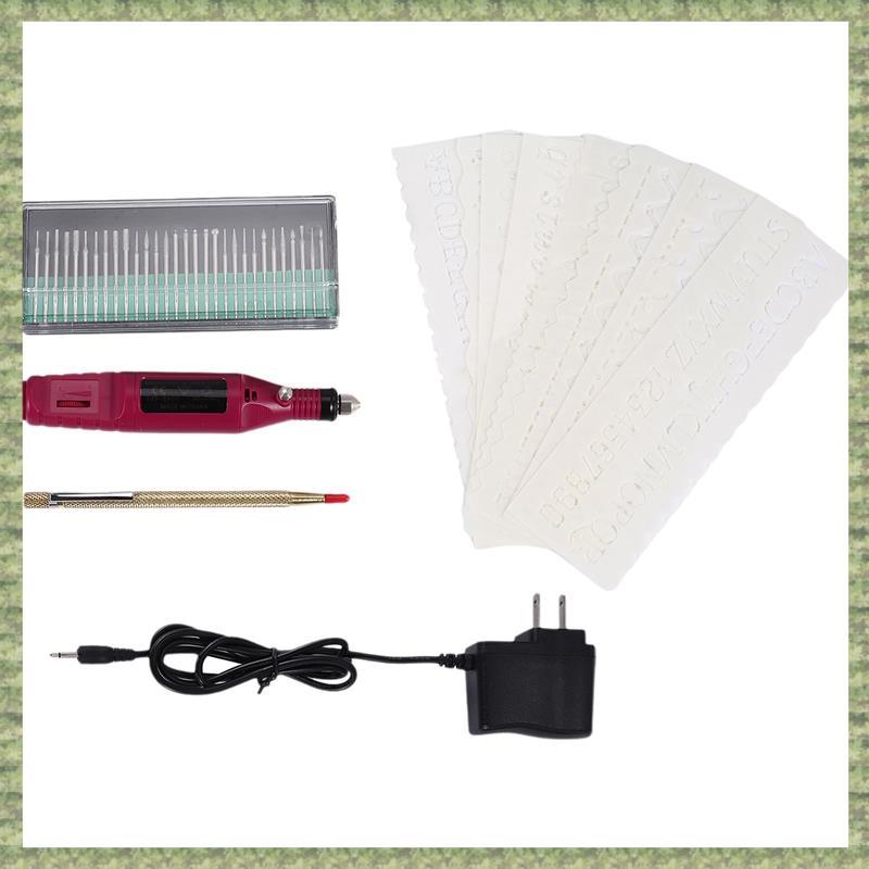 (R Q S E) Bút khắc mini điện Bộ dụng cụ khắc tự làm mini cho kim loại Thủy tinh gốm sứ Trang sức gỗ 