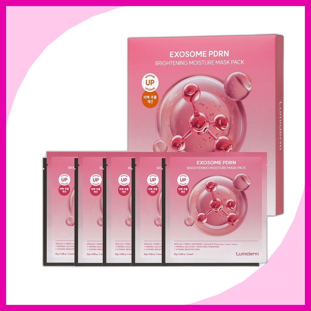 [lumiderm] Gói mặt nạ Exosome PDRN, 25g, 5pc / Mặt nạ Exosome Hàn Quốc / Độ ẩm chuyên sâu / Xác thực