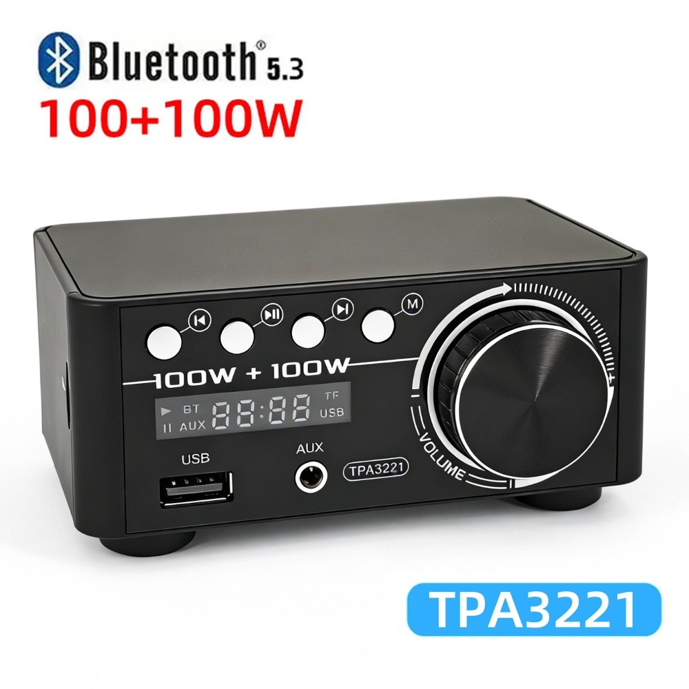 Bluetooth 5.3 TPA3221 Class D Power Mini Khuếch Đại 2.0 Bộ Khuếch Đại Kỹ Thuật Số 100Wx2 200W Hệ Thố