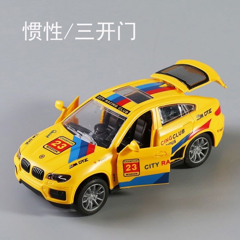 Xe đua BMW Xe cảnh sát Đồ chơi ô tô Đồ chơi ô tô Trẻ em Mô hình ô tô quán tính Mở cửa bé trai Quà tặ