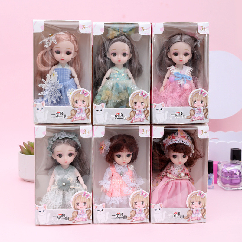 Baobedi Dress Up Doll 13 Khớp 16cm bjd Cô Gái Quà Tặng Sinh Nhật Công Chúa Đồ Chơi Trẻ Em