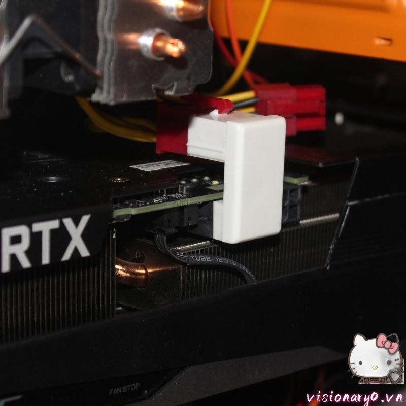 Vision ATX 8Pin Nữ Đến 8PIN Nam 180 Độ Góc Bộ Chuyển Đổi Nguồn U Turn Connector