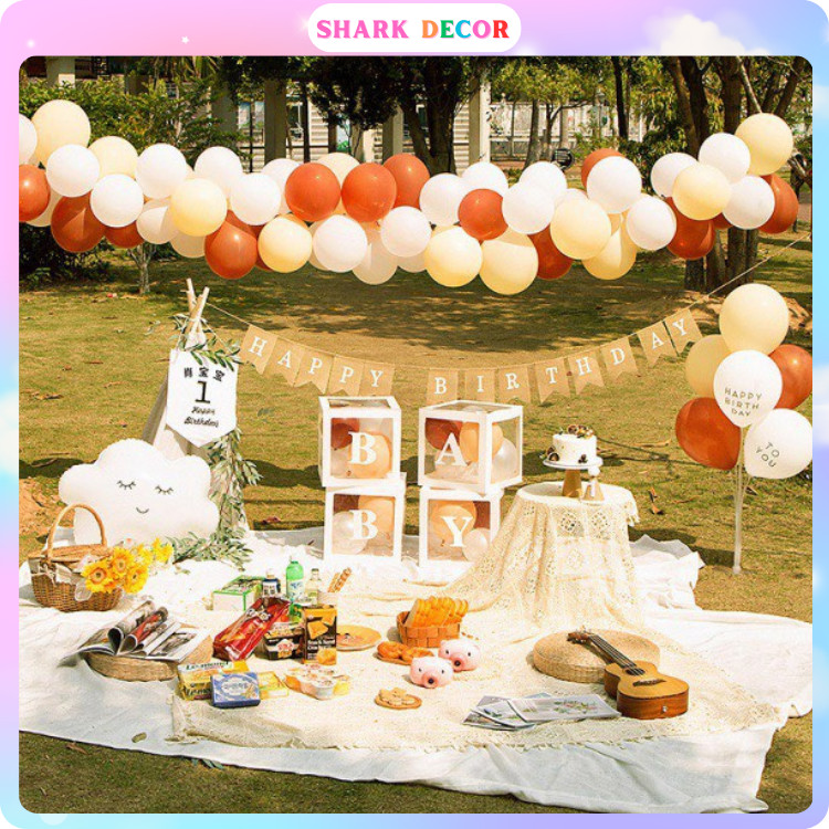 Combo Bóng Bay Trang Trí Sinh Nhật Cho Bé Đơn Giản Hàn Quốc Kute MT300