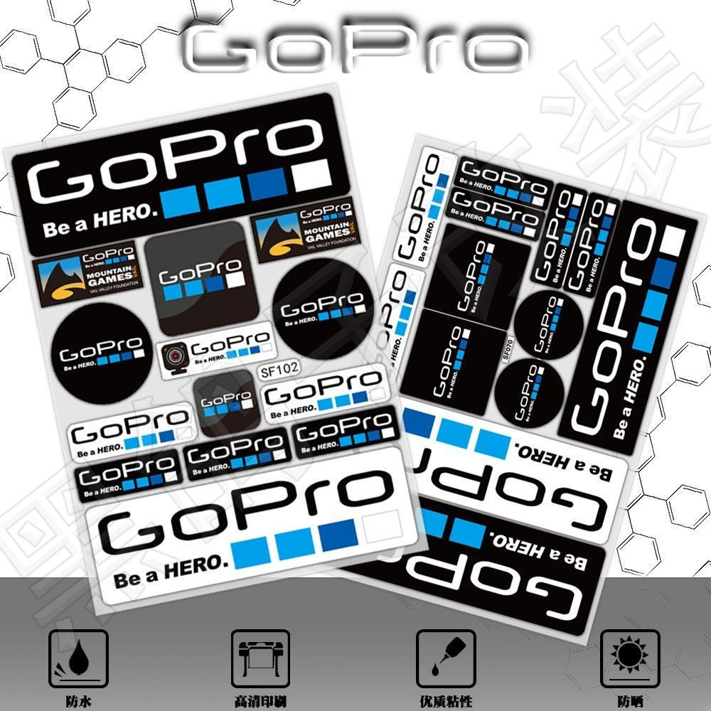 TB Spot Goods#Applicable GoPro Personalized extreme sports camera photography decorative stickers fo