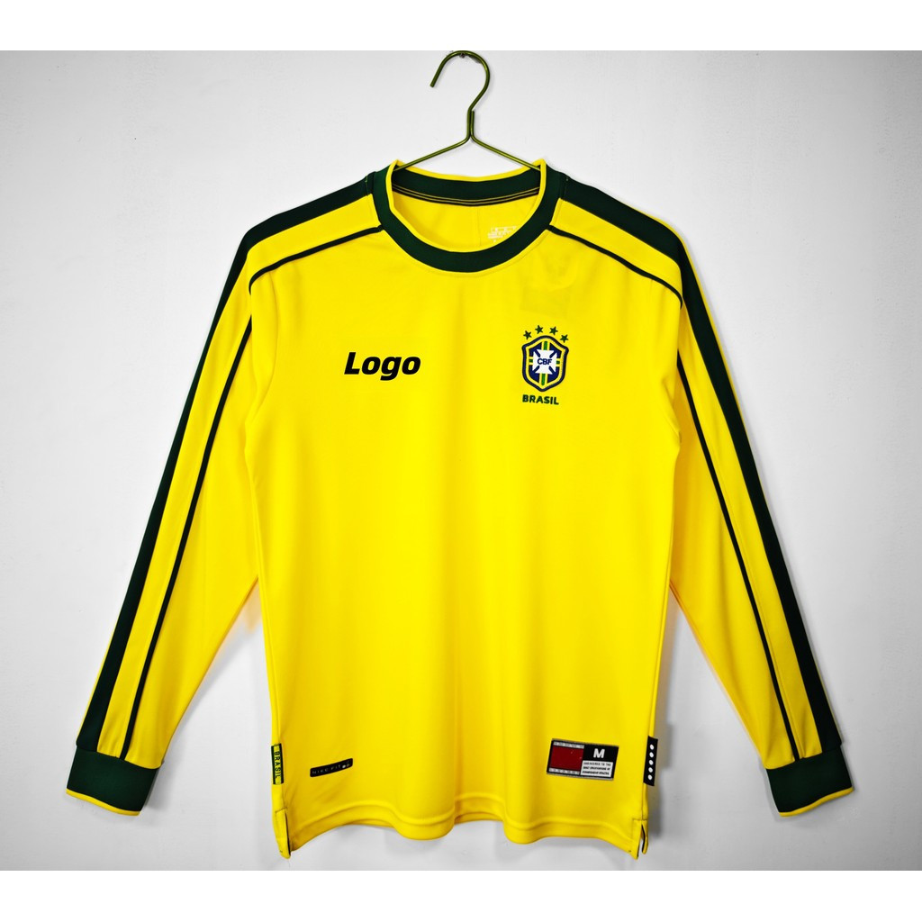 Phiên bản cổ điển Brazil 1998 Áo thun nam dài tay Brazil