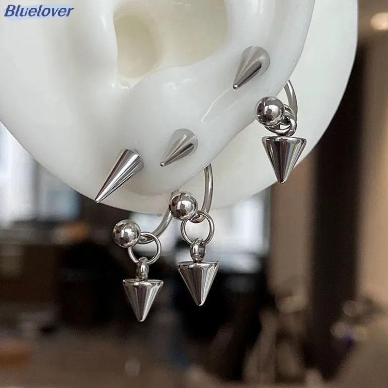 Barbel Spike Stud Earings Thép Không Gỉ Phù Hợp Xu Hướng Y2K và Gothic