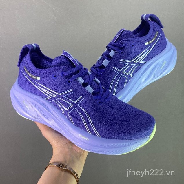 Asics Gel-Nimbus 26 Giày Chạy Bộ Nam Nữ Gel-Nimbus 25 Giày Thể Thao Đệm Nhẹ EQSW
