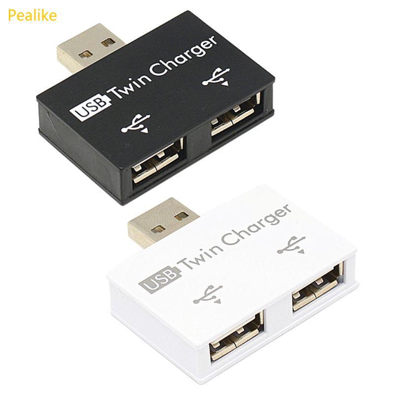 Pealike USB Hub Adapter Chuyển Đổi Nam Sang Đôi Sạc Kép 2 Cổng Cho PC Phụ Kiện Máy Tính USB 2 0 Bộ C