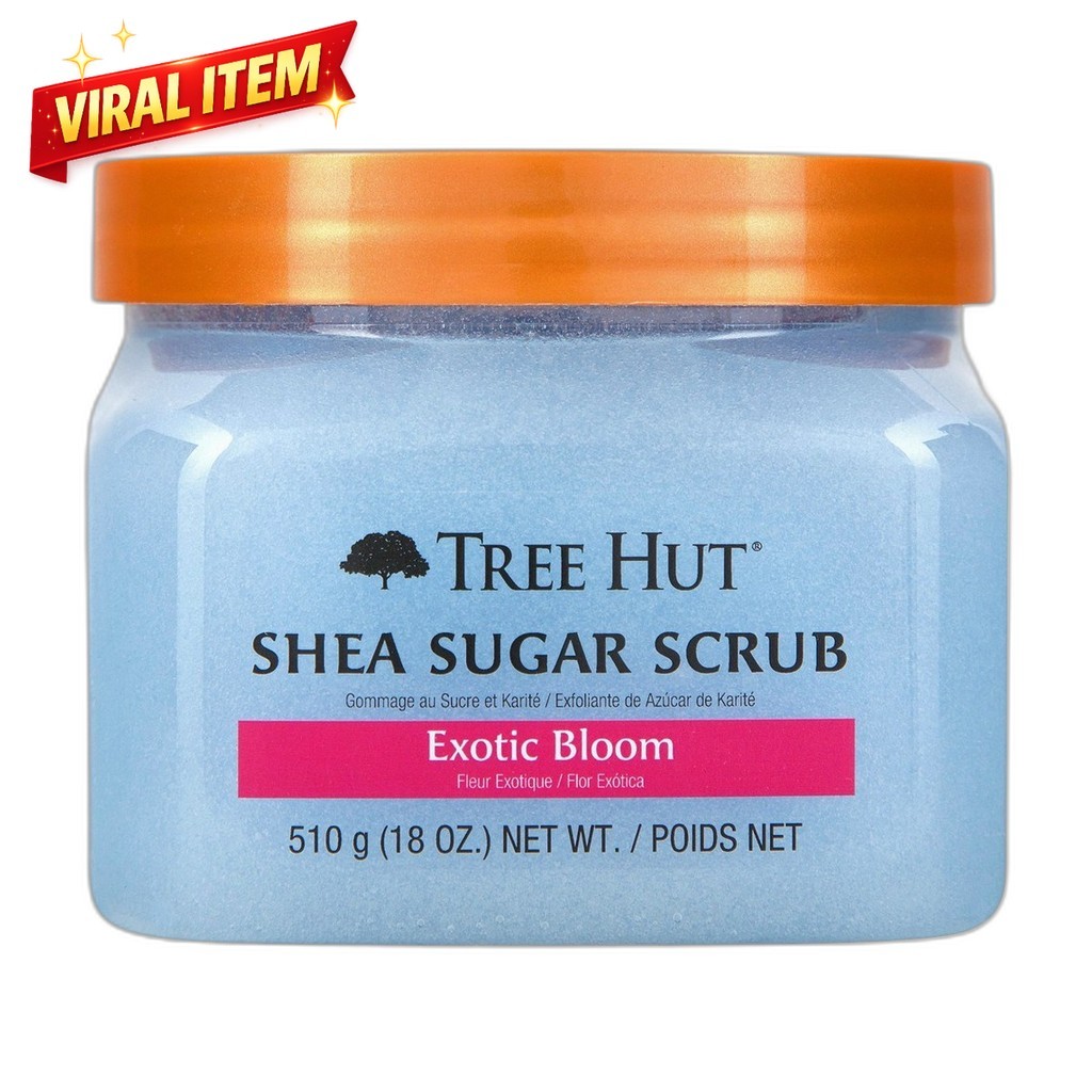 [túp lều cây] Shea Sugar Body Scrub Exotic Bloom, 510g, 1 cái / Tẩy tế bào chết toàn thân Hàn Quốc /