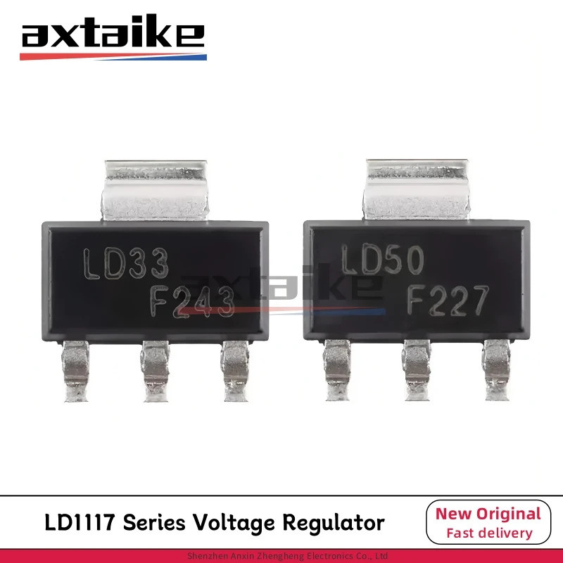 20 CHIẾC LD1117S33 LD1117S50 LD33 LD1117 LD12 LD18 LD50 ADJ SOT223 SMD Có Thể Điều Chỉnh 3.3V 5V Cố 