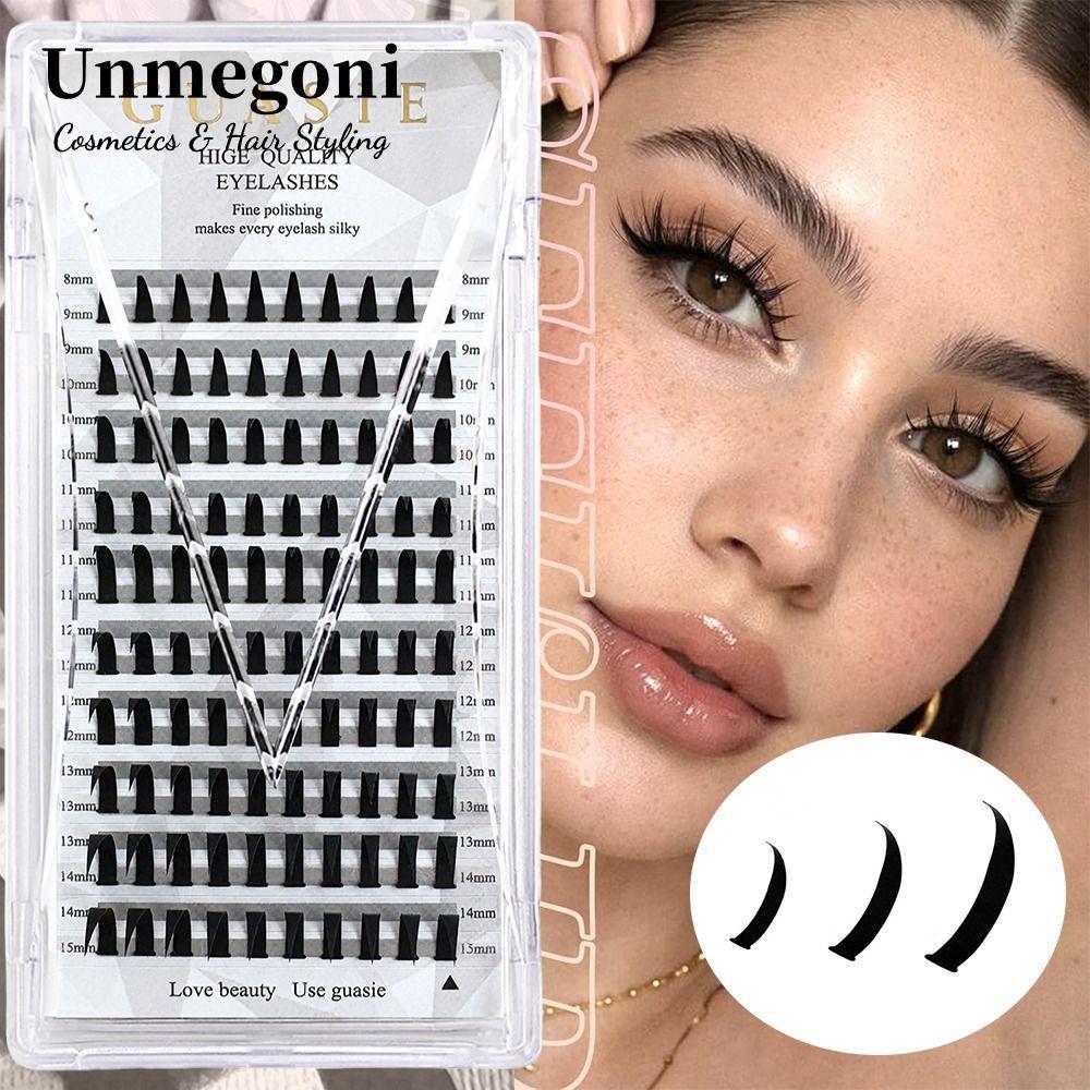 UNMEGONI Cụm Lash, 8-15mm C Curl Manga Lông Mi Cụm, 10 Hàng Baddie Anime Handmade Volume Spiky Eye C