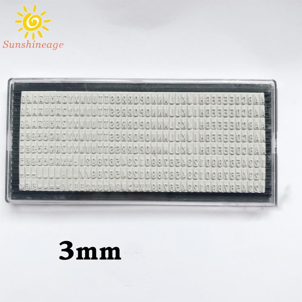 【SUNAGE】Type Stamp Set for Digital Letter Stamp For DIY Projects 3mm 4mm 6 4mm【HOT Fashion】