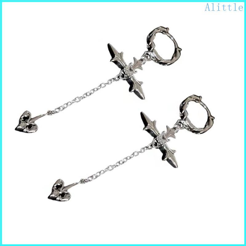 Trang sức phụ kiện Alia - Kiềng tai zircon chữ thập thanh lịch cho phụ nữ