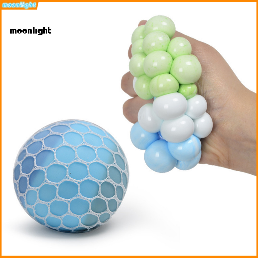 [MO] Bóng Bóp Di Động Bóng Bóp Mềm Mix Bóng Bóp Lưới Nho Màu – Đồ Chơi Giảm Căng Thẳng Đổi Màu Bóng 
