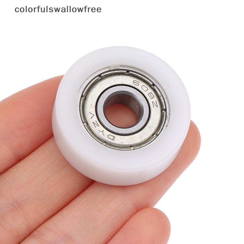 Colourswallowfree 1PC 8 * 30 * 10mm Tiêm Đúc Nylon Vòng Bi Bánh Xe Vòng Bi 608 Con Lăn Bánh Xe Tra Đ