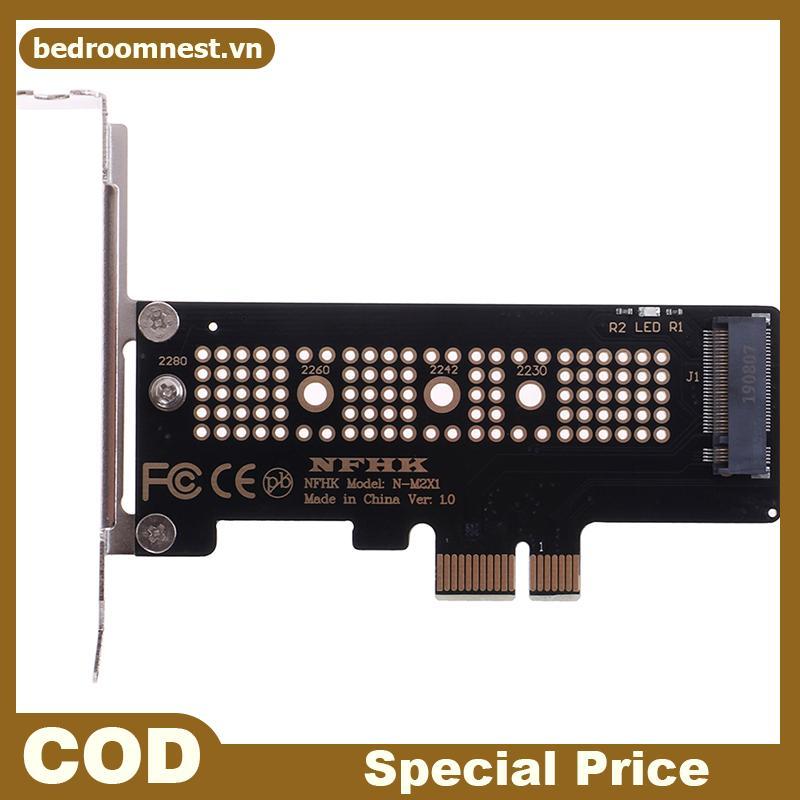 BEDROOM NVMe PCIe M.2 NGFF SSD sang PCIe x1 thẻ chuyển đổi PCIe x1 sang M.2 có giá đỡ.