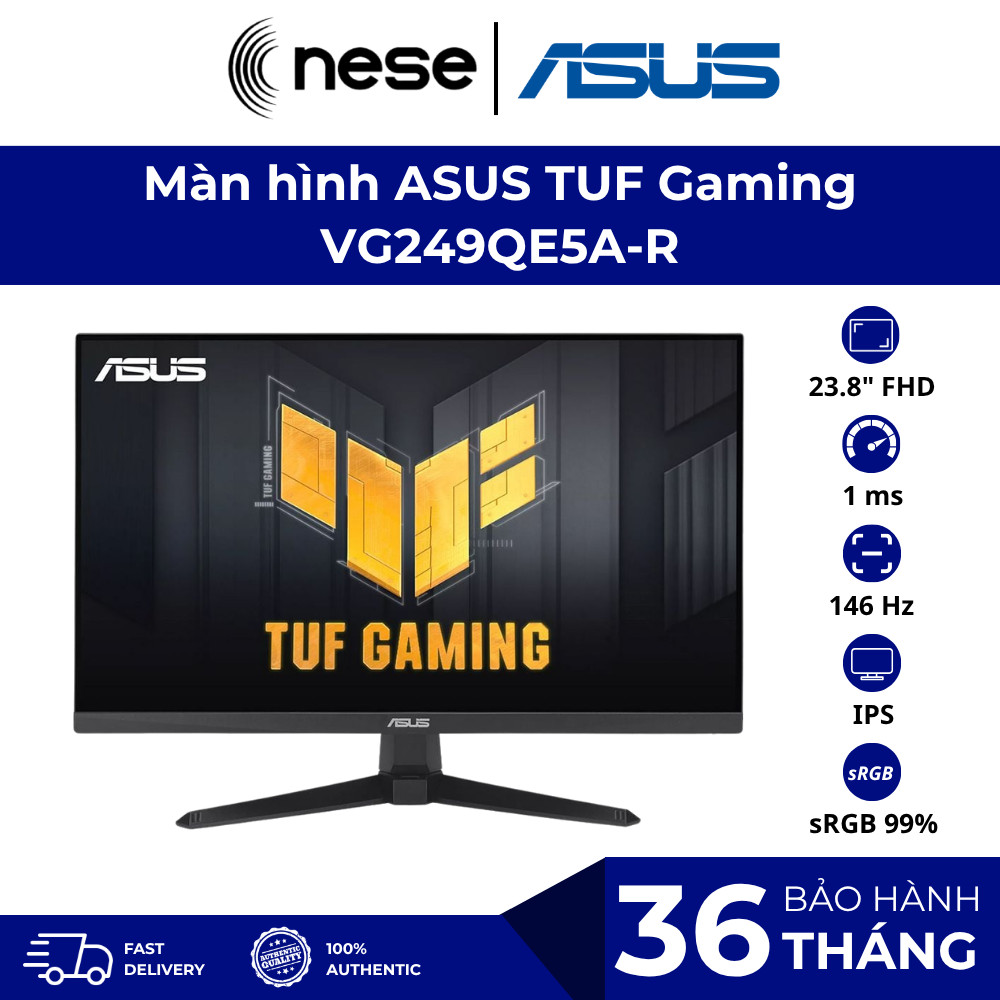 Màn hình ASUS TUF Gaming VG249QE5A-R 23.8 inch IPS FHD 146Hz 1ms chuyên game viền mỏng chính hãng