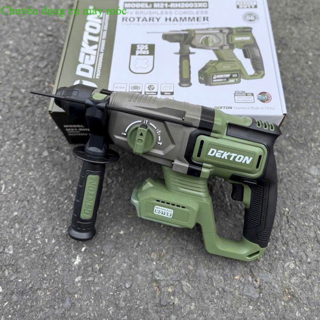 Khoan đục pin 3 chức năng DEKTON   M21-RH2603XC  Brussless- không chổi than, mẫu new SHOP DỤNG CU