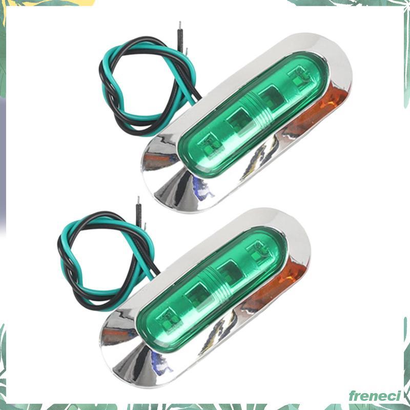 2 Miếng Xe Tải Bên Đánh Dấu Đèn 4LED Đèn Báo Universia Chống Thấm Nước Thay Thế Phụ Kiện Lắp Đặt Di 