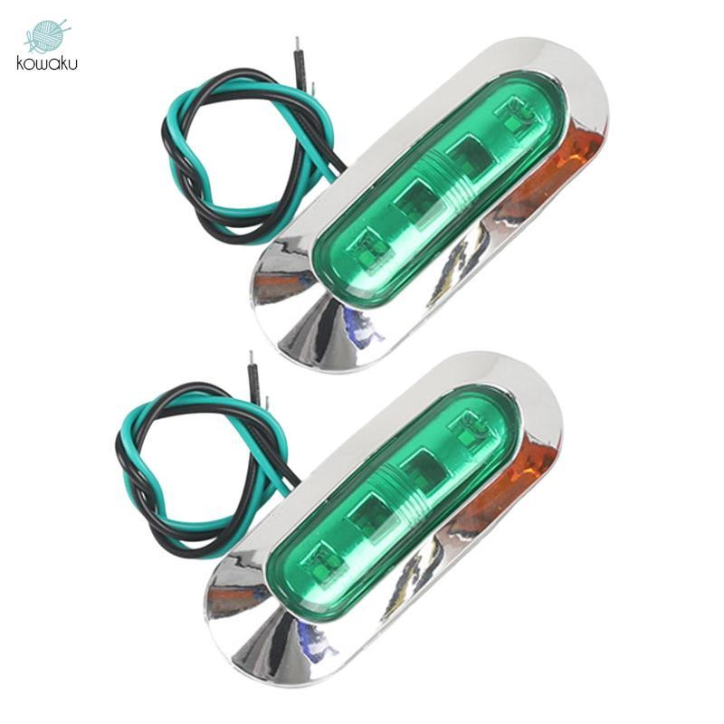 2 Miếng Xe Tải Bên Đánh Dấu Đèn 4LED Đèn Báo Universia Chống Thấm Nước Thay Thế Phụ Kiện Lắp Đặt Di 