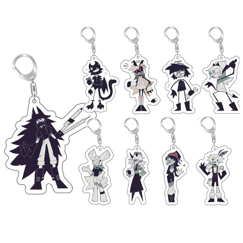 Fundamental Paper Education Acrylic Keychain Miss Circle Anime Cute Keyring Fashion Jewelry Charms C