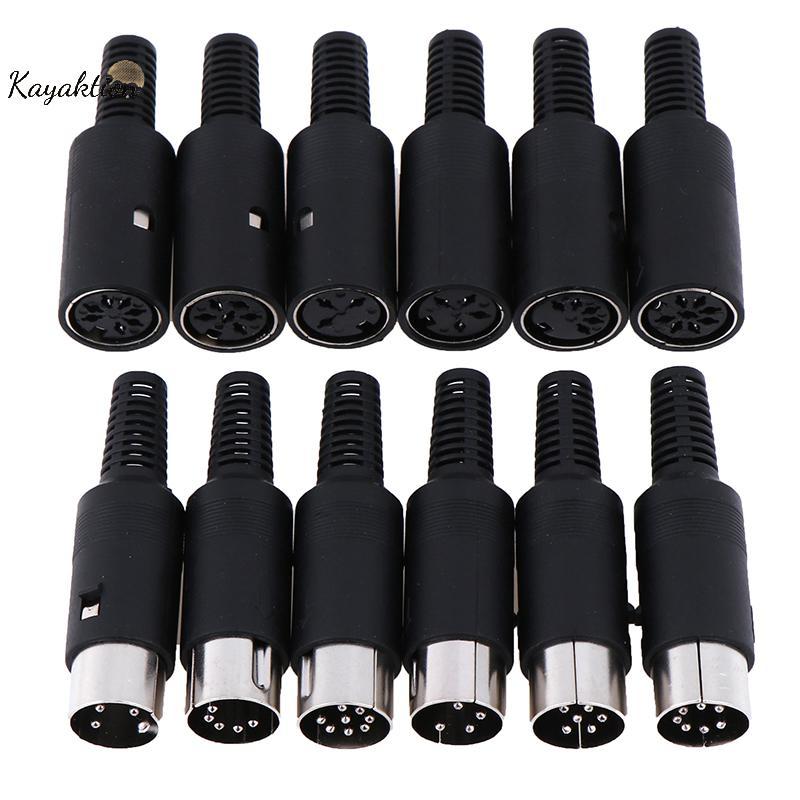 Kayaktion DIN Plug Soet Connector 3 / 4 / 5 / 6 / 7 / 8 PIN Nam / Nữ Khung Xe Cáp Gắn Đẹp