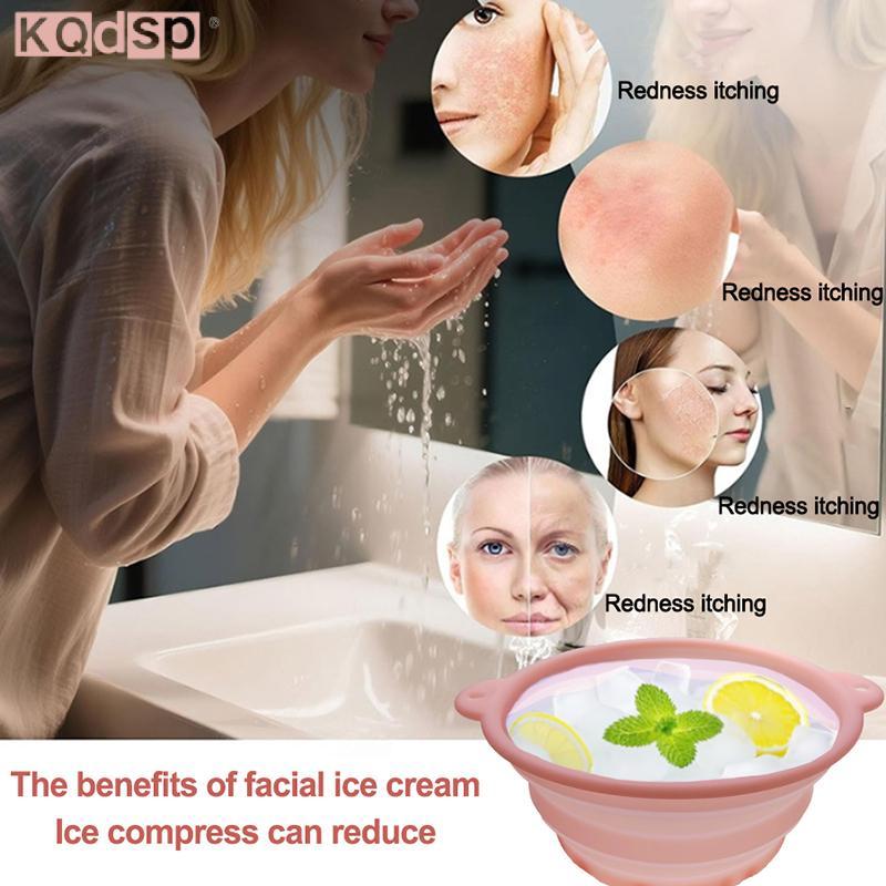KQdsp Gấp Lưu Vực Silicon Mặt Đá Bát Tắm Có Thể Gập Lại Silicone Ice Bath Bát Rửa Hiệu Quả Chậu Rửa 