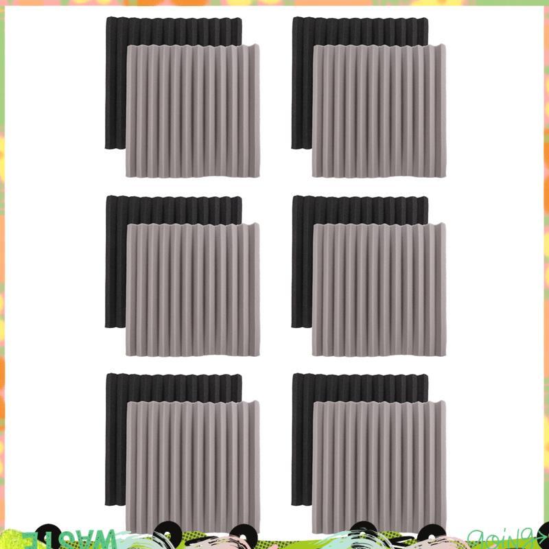 12 Chiếc Acoustic Foam Board, Studio Wedge Tile, Acoustic Foam Cách Âm Pyramid Studio Treatment Wall