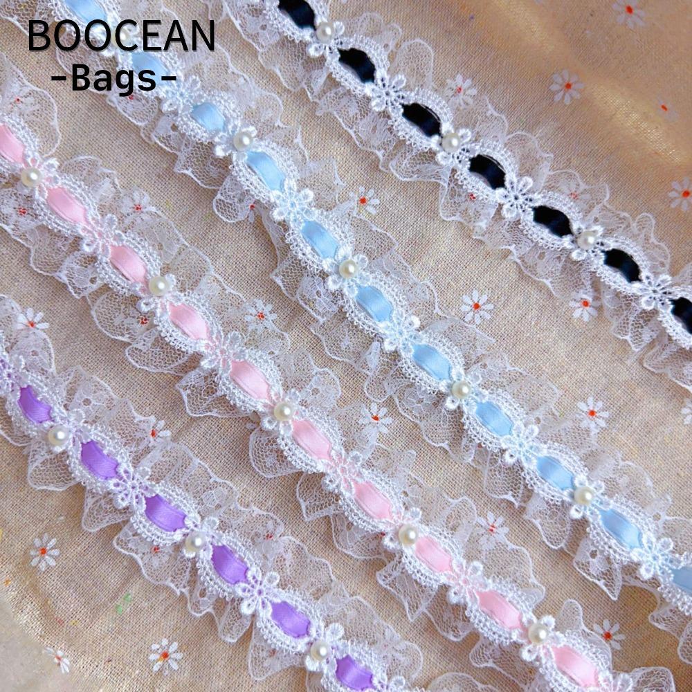 Viền Ren Thêu Hạt Polyester Phong Cách Gothic, Phù Hợp DIY và Decor Nhà