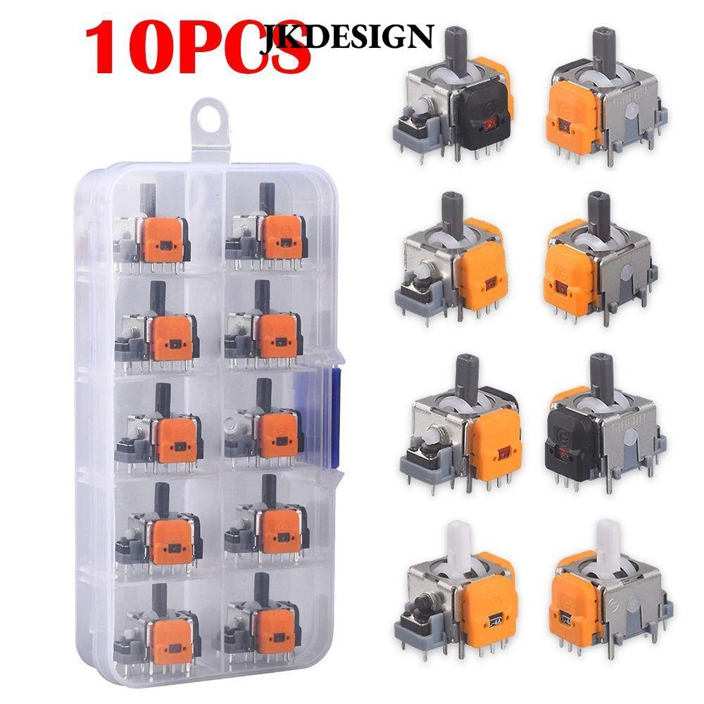 JKDESIGN 10 CÁI Bộ điều khiển Thumb Stick, Game cho Playstation 5 Hall Effect Joystick, Thay thế mô-