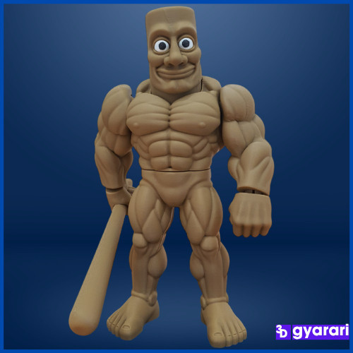 GIGA Tung Tung Sahur LARGE (21CM) Flexi Brainrot Large Display Toy Meme