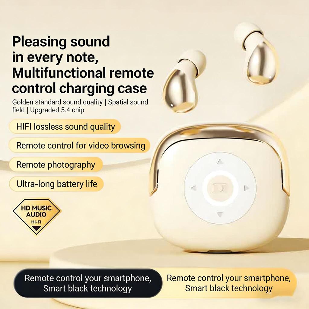 Tai nghe đa chức năng Bluetooth 5.4 điều khiển từ xa không gian ghi video, vuốt / chụp ảnh, âm thanh