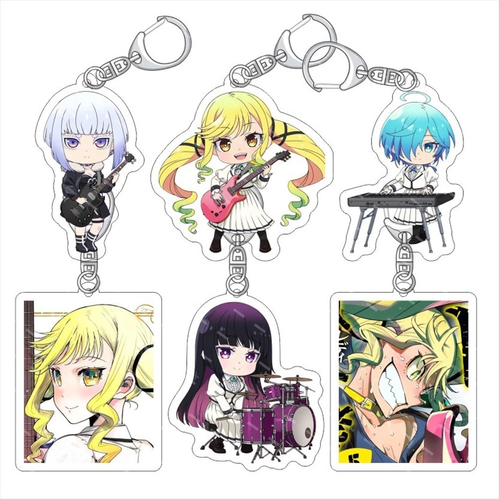 Móc khóa Anime Rock Is a Ladys Modesty Suzu Miya Ririsa Mica Acrylic Keychain trang trí balo túi xác