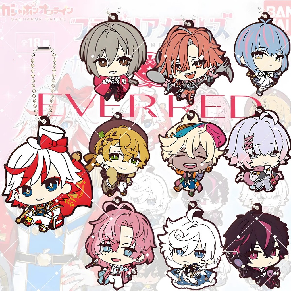 Móc khóa Fragaria Memories Sanrio Acrylic Mica 6cm Chibi Ever Red Blue Bouquet Noir Bouquet phụ kiện