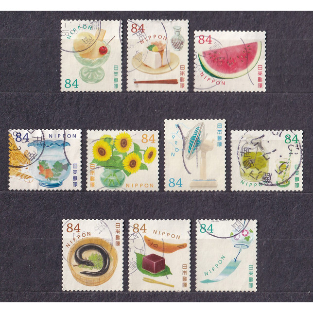 Bộ 10 Tem Bưu Chính Nhật Bản - Chào Hè | Japan - Summer Greetings 84yen G333 2023 (10) | Used/CTO