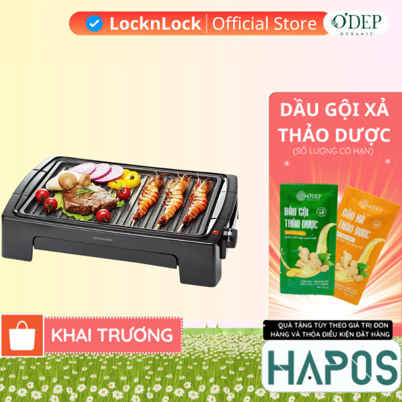 Bếp nướng điện không khói LocknLock Chính hãng EJG232 - Bảo Hành 24 tháng - HAPOS HEL