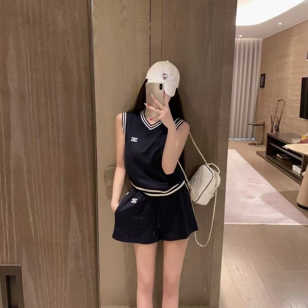 CELINE1987 Bộ áo vest thêu mùa xuân mùa hè