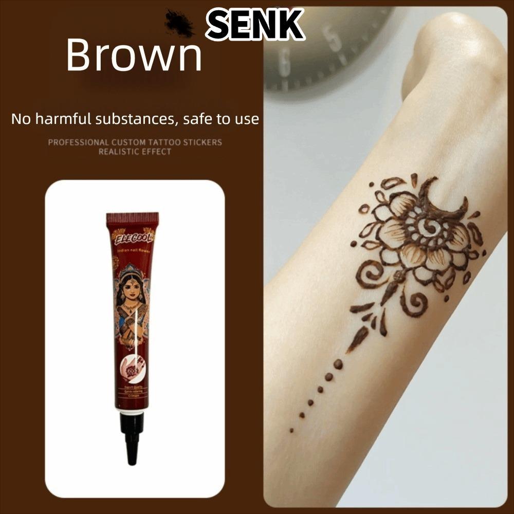 SENK Henna Paste Cone - Kem henna màu nâu cho xăm tạm thời