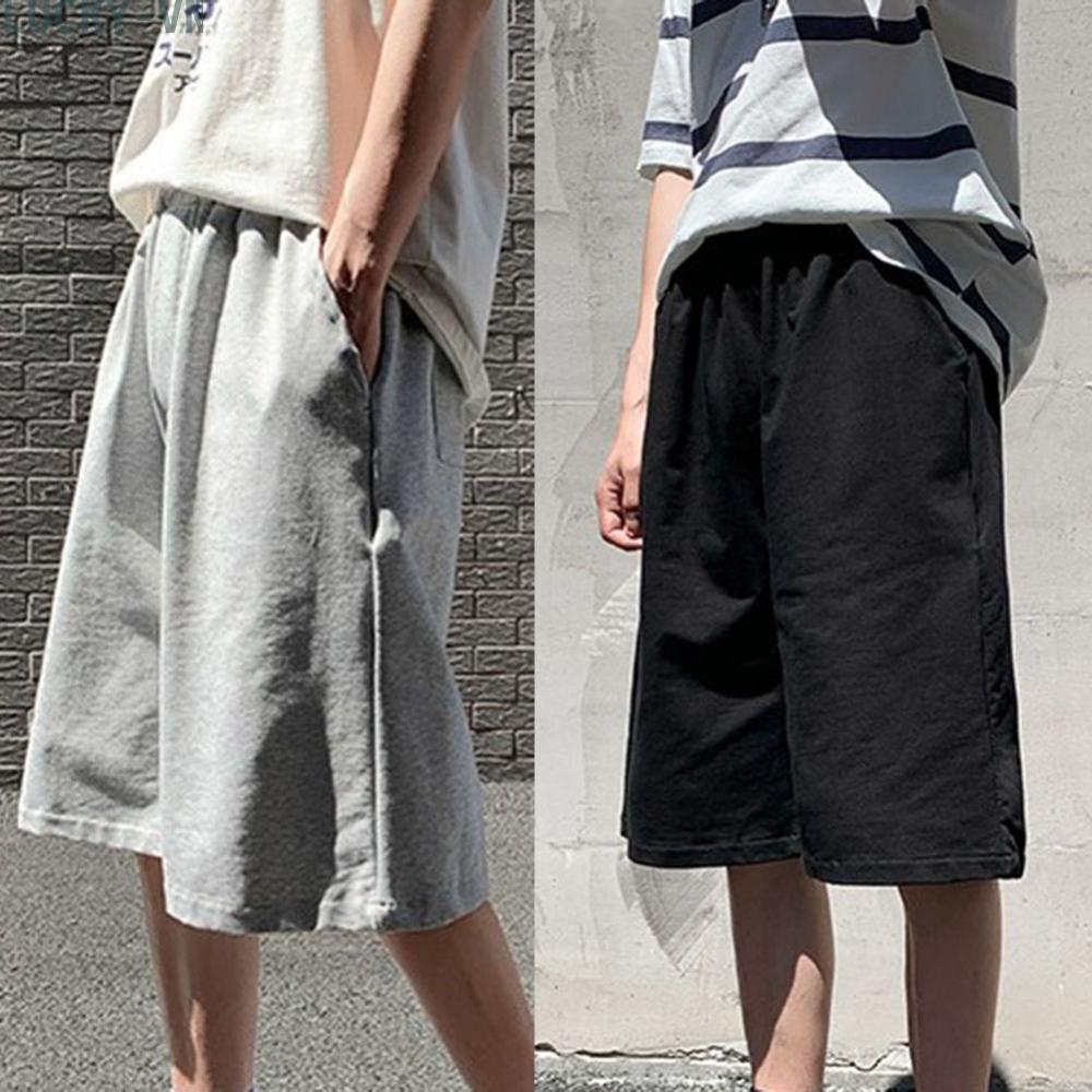 Men's Shorts Drawstring Korean Loose Oversized Breathable Straight Shorts
