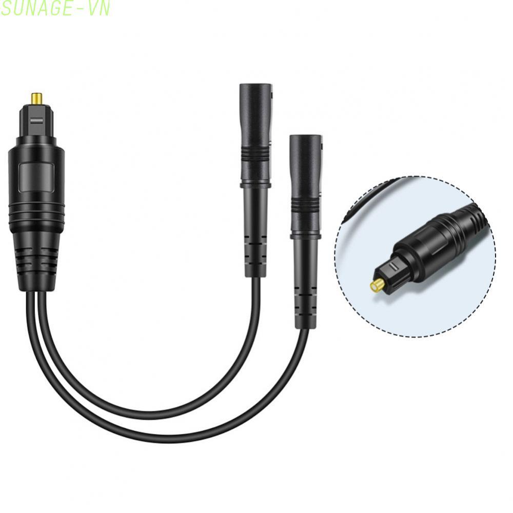 【SUNAGE】Digital Optical Audio Cable Splitter 1 Input 2 Output for Sound Bar Use【HOT Fashion】