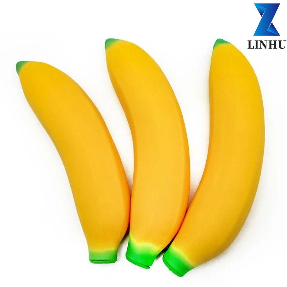 LINHU Chuối Bóp Đồ Chơi, Chuối Co Giãn Chuối Chậm Phục Hồi Đồ Chơi, Mô Phỏng Thực Phẩm Chơi Đàn Hồi 