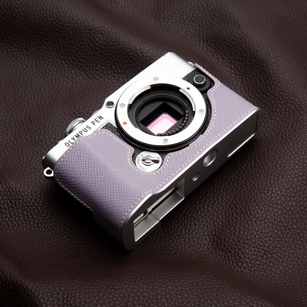 Thích hợp cho máy ảnh Olympus EP7 Vỏ da bảo vệ Đế máy ảnh Lớp đầu tiên Vỏ bảo vệ da thật