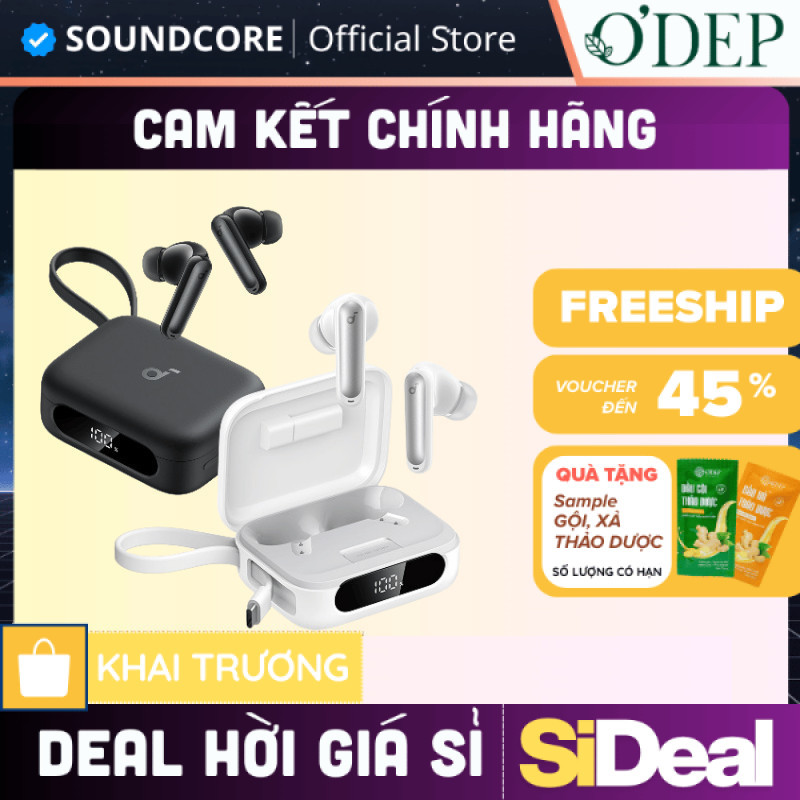 Tai nghe bluetooth Soundcore P41i pin 3000mAh, hộp sạc kiêm sạc dự phòng - SIDEAL SIA